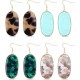 4Pairs Oval Acrylic Dangle Earrings For Women Lightweight Leopard Blue Green Shell Beige Mottled Resin Statement Oval Drop Earrings Set 4Pairs Oval Acrylic Dangle Earrings For Women Lightweight Leopard Blue Green Shell Beige Mottled Resin Statement Oval Drop Earrings Set